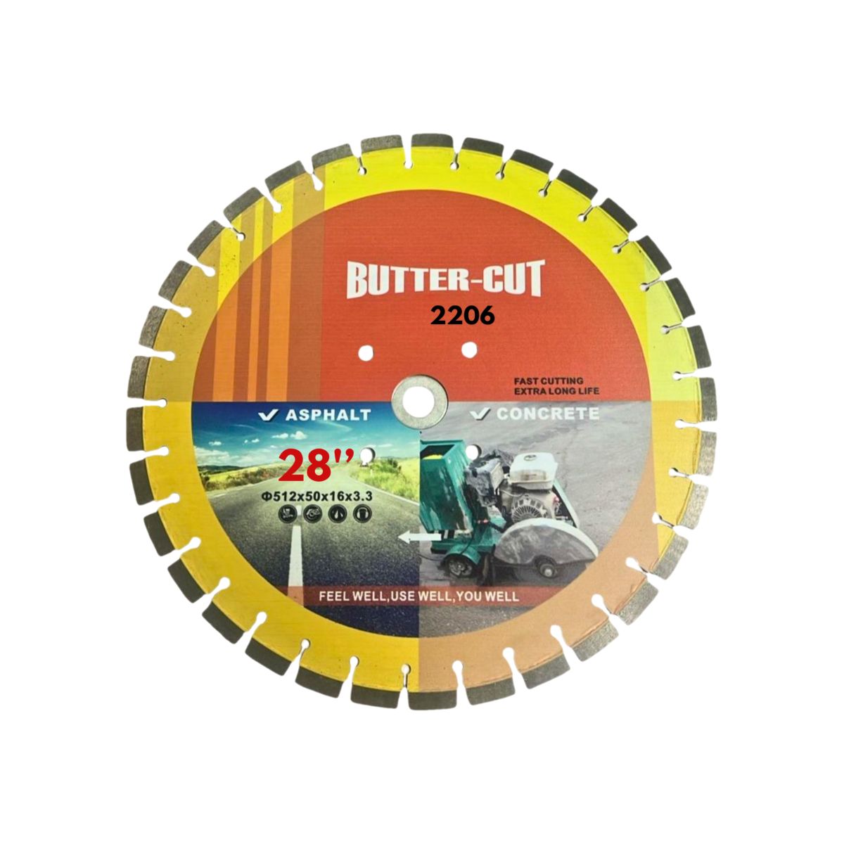 SILVER BRAZED CONCRETE CUTTING BLADE 28 Inch